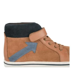 Bottines Montante COGNAC Garçon CUIR Motif Uni Scratch