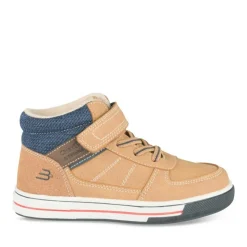 Bottines Montante JAUNE Garçon Motif Uni Scratch
