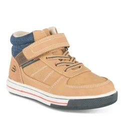 Bottines Montante JAUNE Garçon Motif Uni Scratch