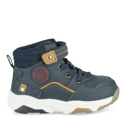 Bottines Montante MARINE Garçon Motif Fausse Fourrure Lacets