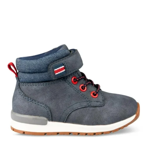 Bottines Montante MARINE Garçon Motif Uni Scratch