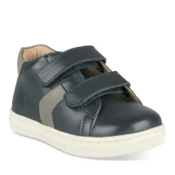 Bottines Montante MARINE Garçon CUIR Motif Uni Scratch