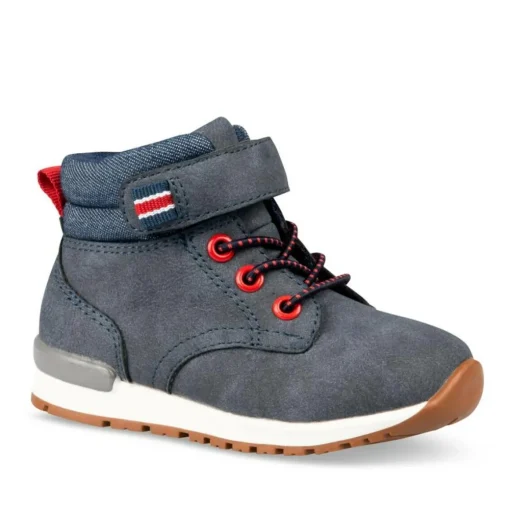 Bottines Montante MARINE Garçon Motif Uni Scratch