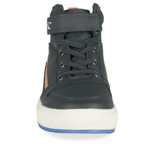 Bottines Montante MARINE Garçon Motif Uni Scratch
