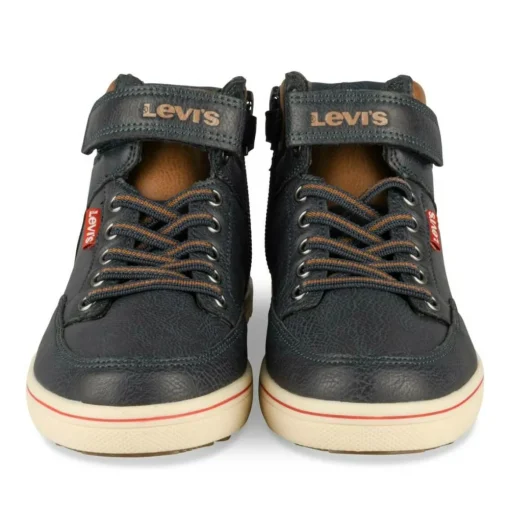 Bottines Montante MARINE Garçon Motif Uni Scratch