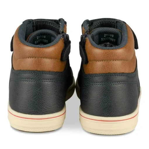 Bottines Montante MARINE Garçon Motif Uni Scratch
