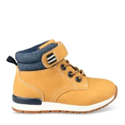Bottines Montante MARRON Garçon Motif Uni Scratch