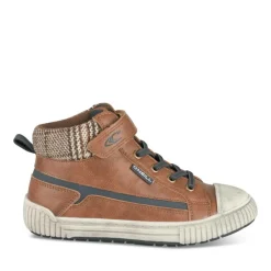Bottines Montante MARRON Garçon Motif Uni Scratch