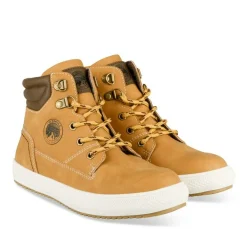 Bottines Montante MARRON Garçon Motif Uni Scratch