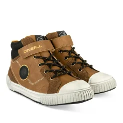 Bottines Montante MARRON Garçon Motif Uni Scratch