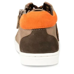 Bottines Montante MARRON Garçon CUIR Motif Uni Lacets