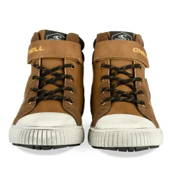 Bottines Montante MARRON Garçon Motif Uni Scratch