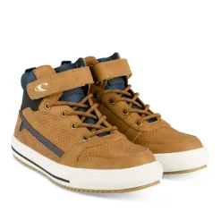 Bottines Montante MARRON Garçon Motif Uni Scratch