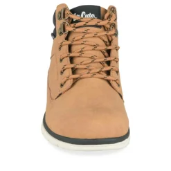 Bottines Montante MARRON Garçon Motif Uni Lacets