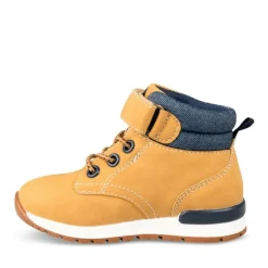 Bottines Montante MARRON Garçon Motif Uni Scratch
