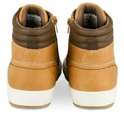 Bottines Montante MARRON Garçon Motif Uni Scratch