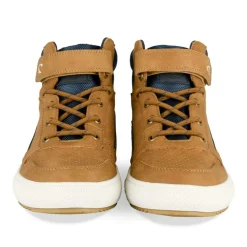 Bottines Montante MARRON Garçon Motif Uni Scratch