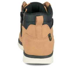 Bottines Montante MARRON Garçon Motif Uni Lacets
