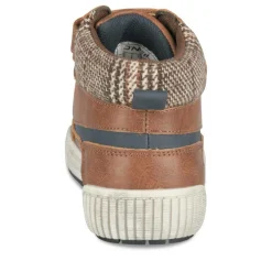 Bottines Montante MARRON Garçon Motif Uni Scratch