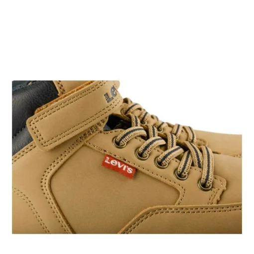 Bottines Montante MARRON Garçon Motif Uni Scratch