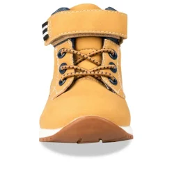 Bottines Montante MARRON Garçon Motif Uni Scratch
