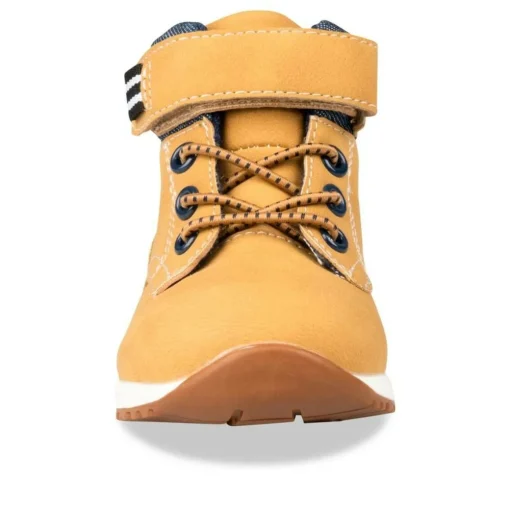 Bottines Montante MARRON Garçon Motif Uni Scratch