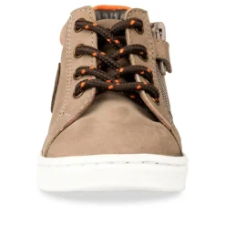 Bottines Montante MARRON Garçon CUIR Motif Uni Lacets