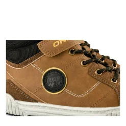 Bottines Montante MARRON Garçon Motif Uni Scratch