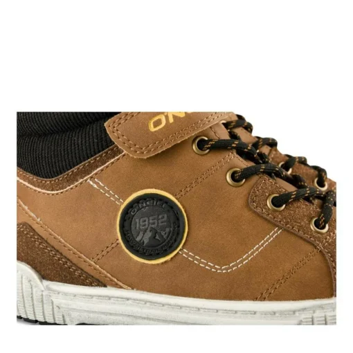 Bottines Montante MARRON Garçon Motif Uni Scratch