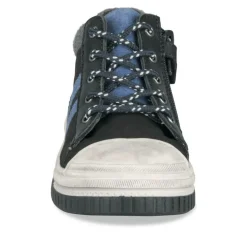 Bottines Montante NOIR Garçon CUIR Motif Uni Lacets