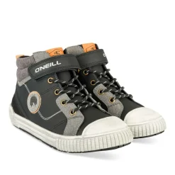 Bottines Montante NOIR Garçon Motif Uni Scratch