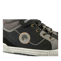 Bottines Montante NOIR Garçon Motif Uni Scratch