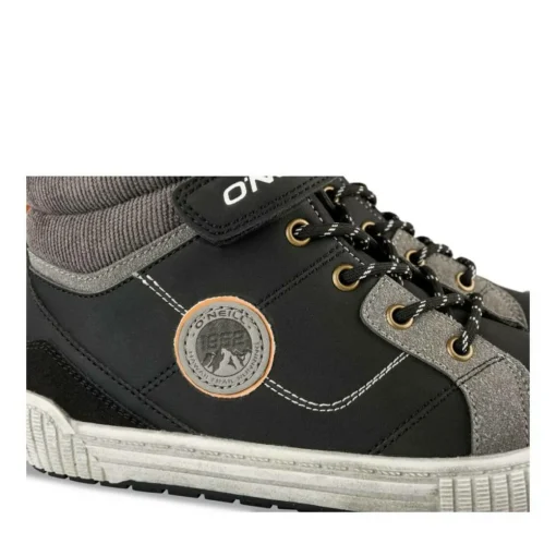 Bottines Montante NOIR Garçon Motif Uni Scratch