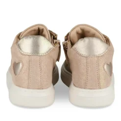 Bottines Montante ROSE Fille CUIR Motif Animal Lacets
