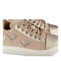 Bottines Montante ROSE Fille CUIR Motif Animal Lacets