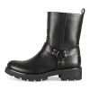 Bottines Motarde NOIR Femme Motif Uni Fermeture éclair