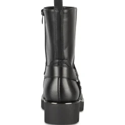 Bottines Motarde NOIR Femme Motif Uni Fermeture éclair