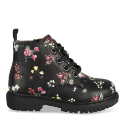 Bottines MULTICOLOR Fille Motif Fleuri Lacets + Fermeture éclair