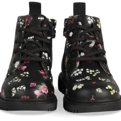 Bottines MULTICOLOR Fille Motif Fleuri Lacets + Fermeture éclair