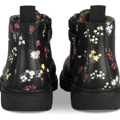 Bottines MULTICOLOR Fille Motif Fleuri Lacets + Fermeture éclair