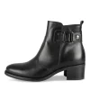 Bottines NOIR Femme CUIR Motif Uni Fermeture éclair