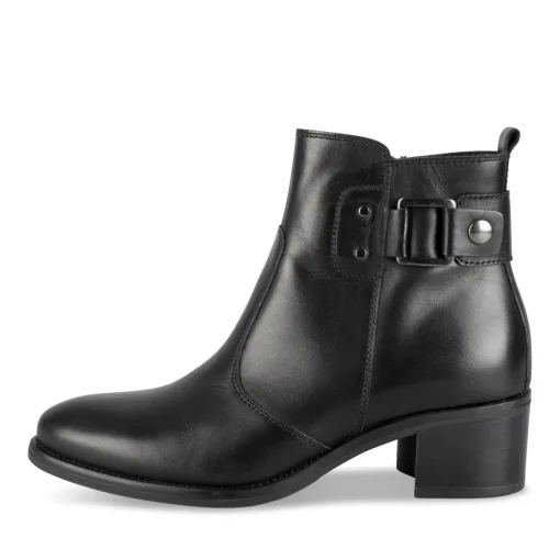 Bottines NOIR Femme CUIR Motif Uni Fermeture éclair