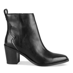 Bottines NOIR Femme CUIR Motif Uni Fermeture éclair