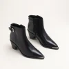 Bottines NOIR Femme CUIR Motif Uni Fermeture éclair