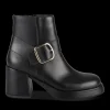 Bottines NOIR Femme CUIR Motif Uni Fermeture éclair