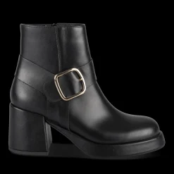 Bottines NOIR Femme CUIR Motif Uni Fermeture éclair