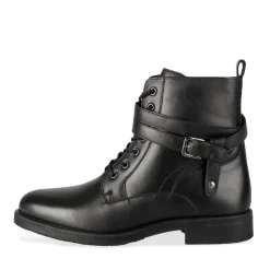 Bottines NOIR Femme CUIR Motif Uni A Enfiler