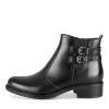 Bottines NOIR Femme CUIR Motif Uni Fermeture éclair