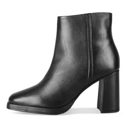 Bottines NOIR Femme CUIR Motif Uni Fermeture éclair