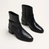 Bottines NOIR Femme CUIR Motif Uni Fermeture éclair